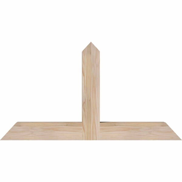Ekena Millwork Portland Smooth Timber Gable Bracket, Douglas Fir, 36"W x 19"H x 3 1/2"D x 3 1/2"F, 13/12 Pitch GBW036X19X0404POR00SDF - main